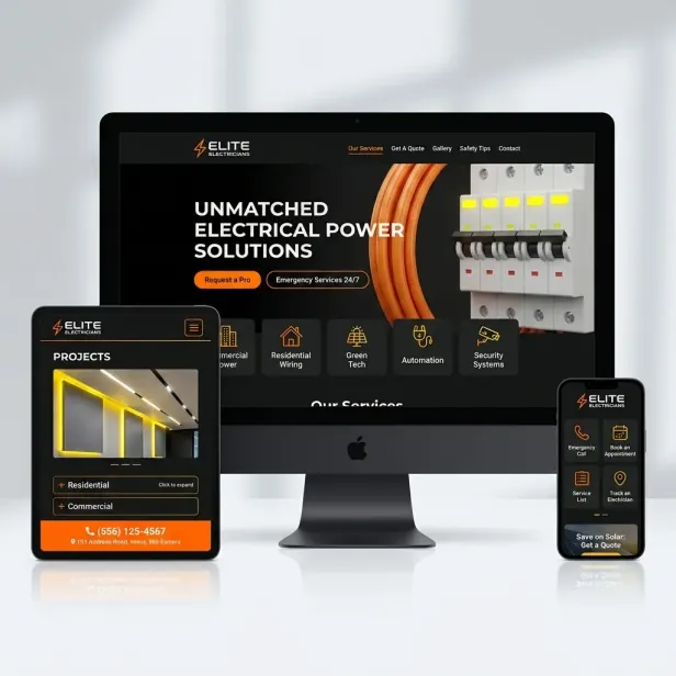 Electrician Website Multi-Device Mockup